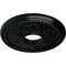 Ekena Millwork Tirana Ceiling Medallion (Fits Canopies up to 4 3/4"), 13 7/8"OD x 3 3/4"ID x 1 1/4"P, Jet Black CM13TIBLF - alternate 2